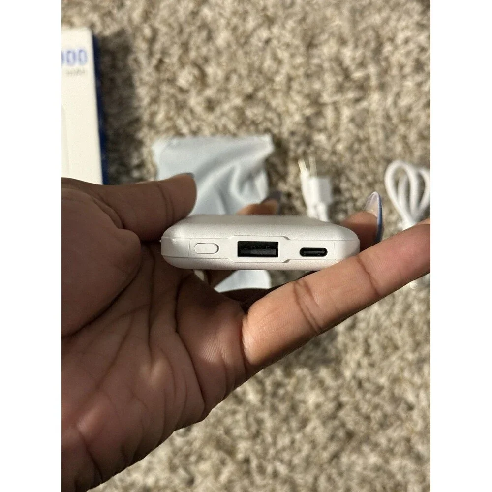 Miady 2-Pack 5000mAh Mini Portable Charger, 5V 2.4A USB-C Output Fast Charging